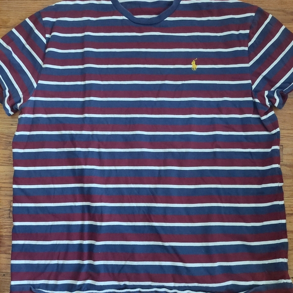 Striped Polo by Ralph Lauren Men's Shirt - Blue and Red - Picture 1 of 4